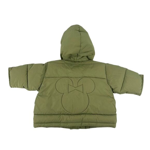Walt Disney Collection Puffer Jacket Green Minnie Mouse Hooded Baby Girl 6 Month - Picture 1 of 8